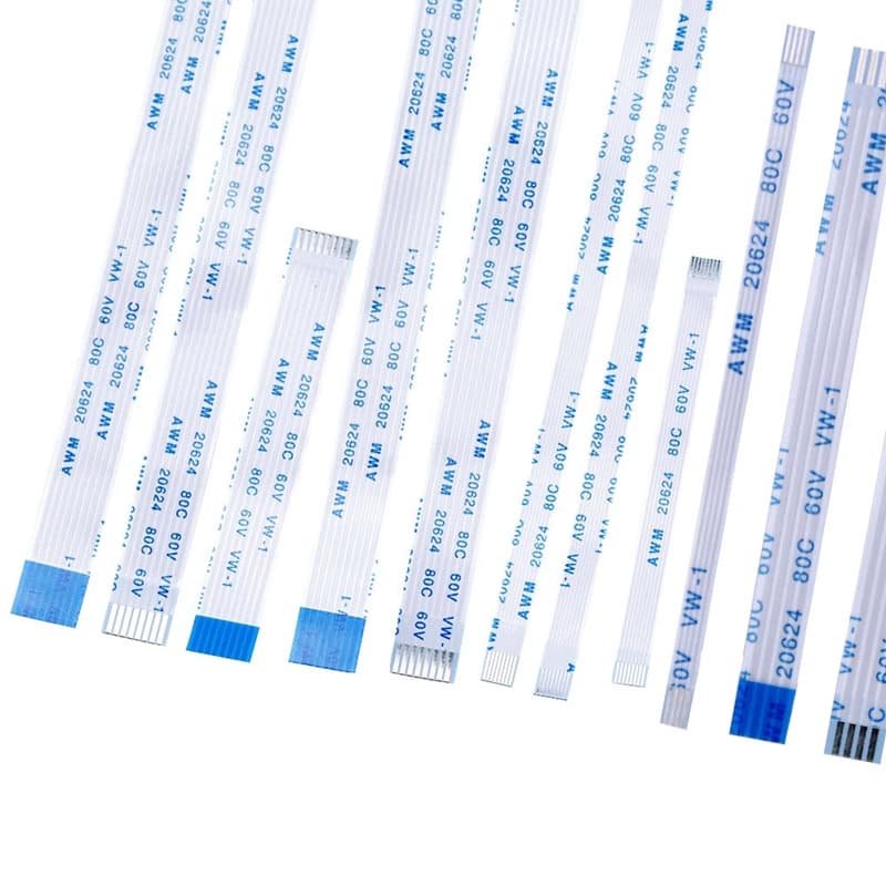 1mm Pitch 1.0 FFC FPC Flat Ribbon Cable 4/6/8/10P 24 AWM 20624 80C 60V