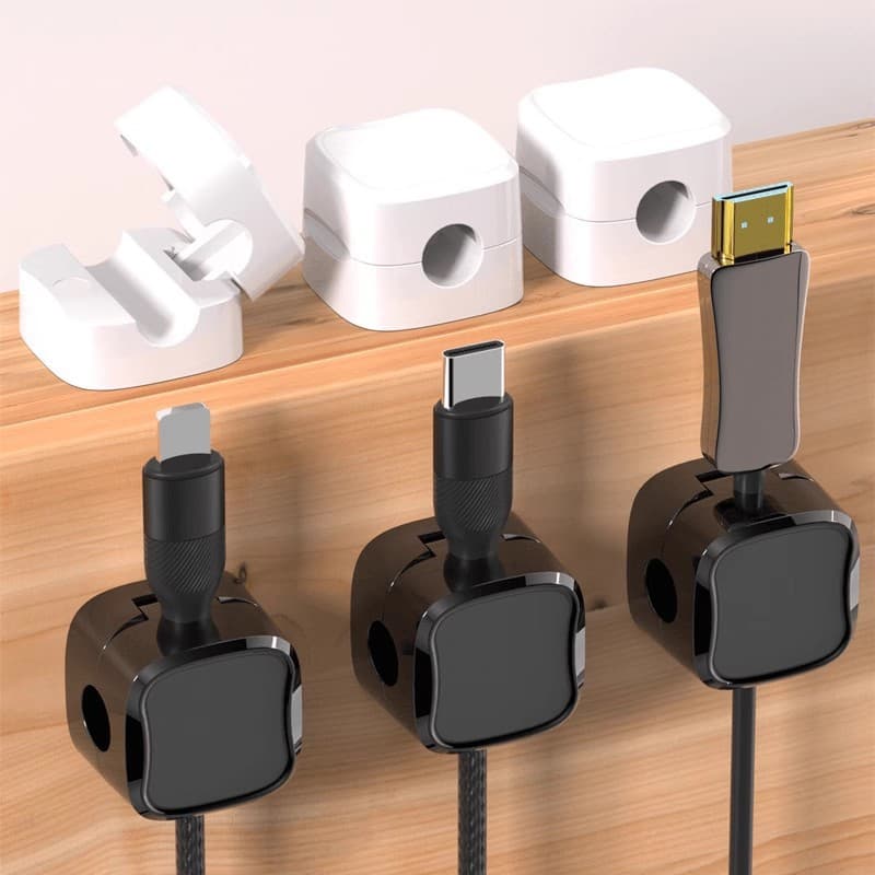 Cross-border Magnetic Cable Tie Organizer Cord Wrapper Data Cable Storage Power Cord Holder Wire Clip