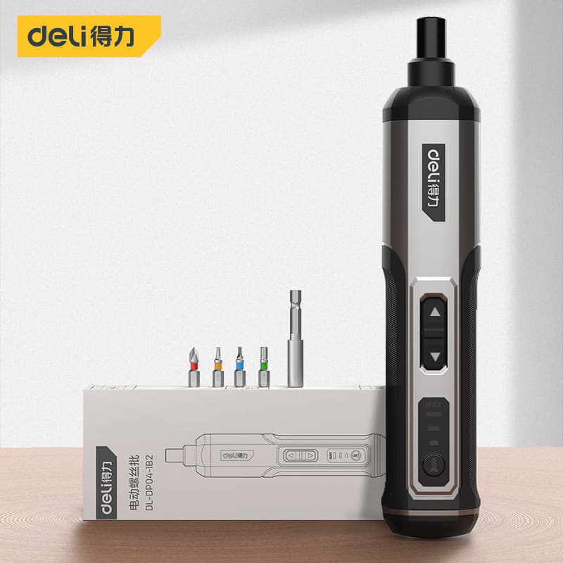 Deli Cordless Electric Screwdriver, Rechargeable Mini Lithium-Ion Power Screwdriver for Home Use with Screwdriver Bits