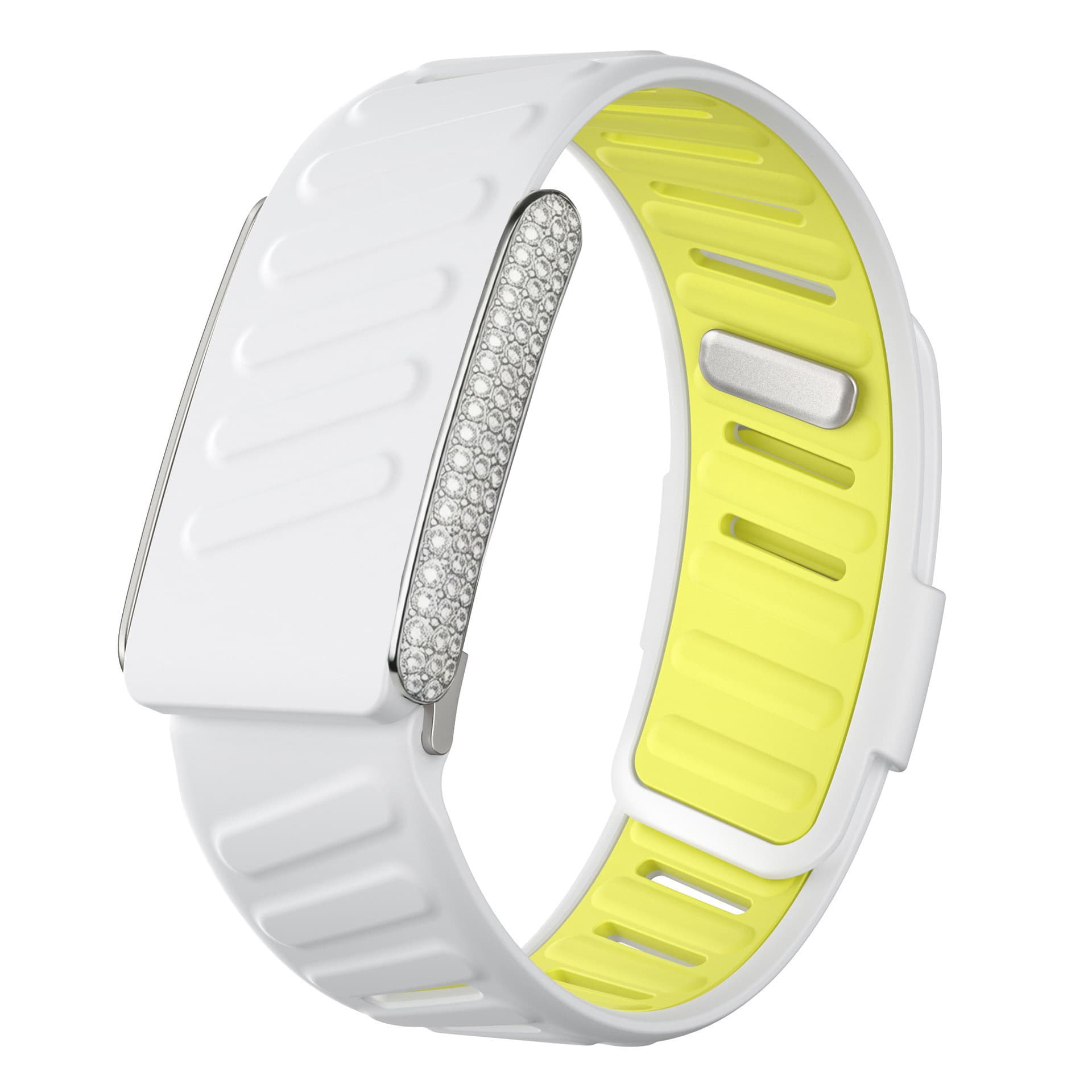 Suitable for WHOOP 5.0 replacement watch with silicone color block waterproof wrist strap with diamond-encrusted metal frame