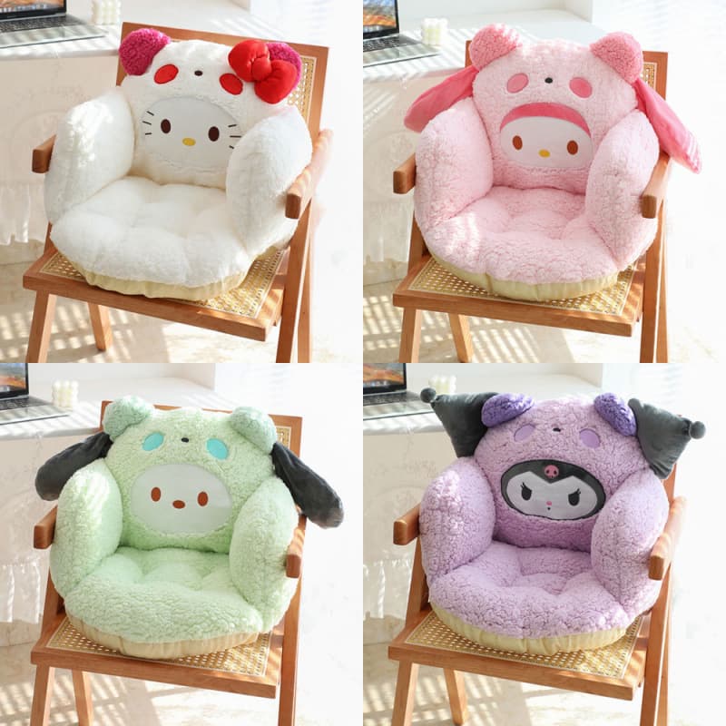 New Kuromi Cinnamon Dog Chair Cushion Lazy Sofa Backrest Integrated Girls Dormitory Office Soft Chair