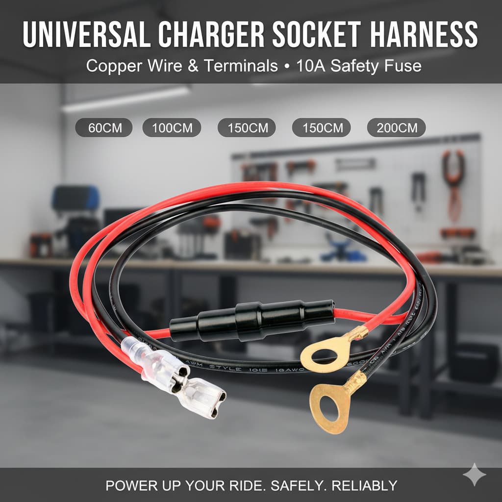 10A Fuse Wire Amplifier Xiaoniu Charger No. 9 Female Socket Wire with Alligator Clips USB Car High-Conductivity Copper Core