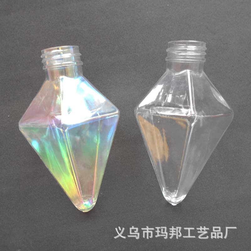 Diamond Prismatic Transparent Bulb Christmas Transparent Ball Christmas Supplies LED Light Accessories Pet Blow Molding Plastic Factory