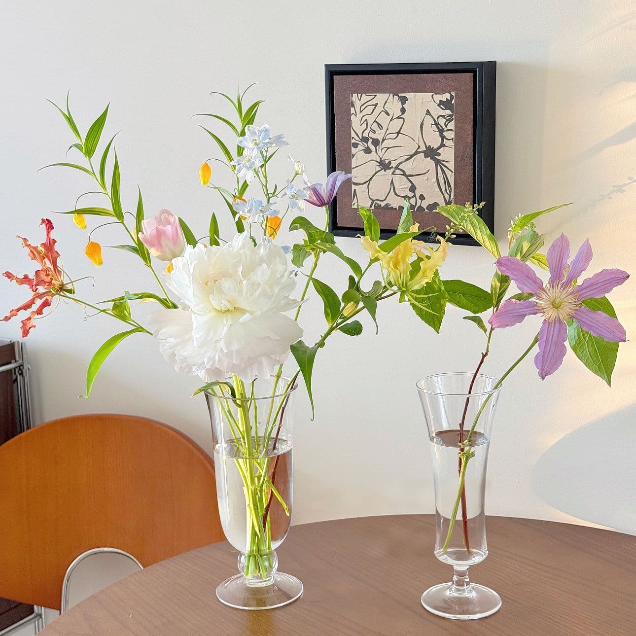 Simple Vintage Transparent Ins Style Tall Glass Vase Table Ambiance Grass Flower Versatile Vase Home Decoration