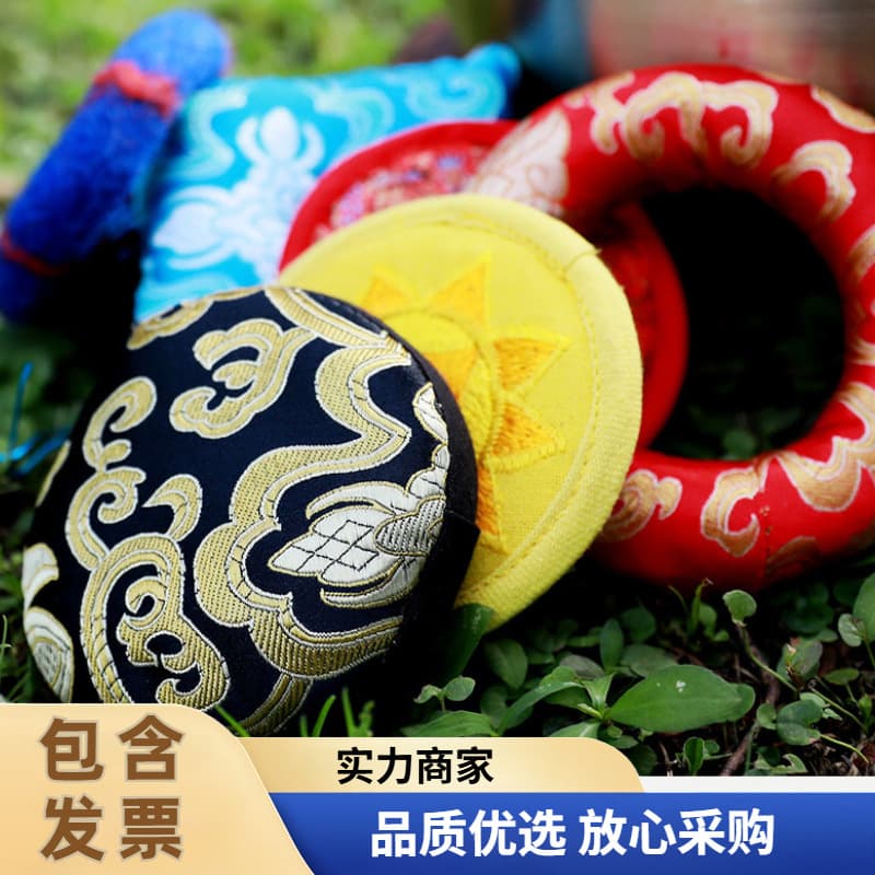 Nepalese singing bowl mat, hand-stitched Buddhist chanting bowl accessories, base, square mat, wool loop mat, wooden fish mat, logo can be added.