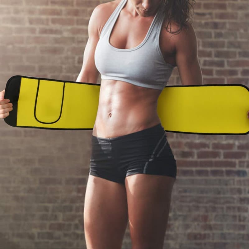 Amazon Pocket Belt Sports Sweat Corset Two-Color Spliced Abdominal Slimming Fitness Velcro Belt