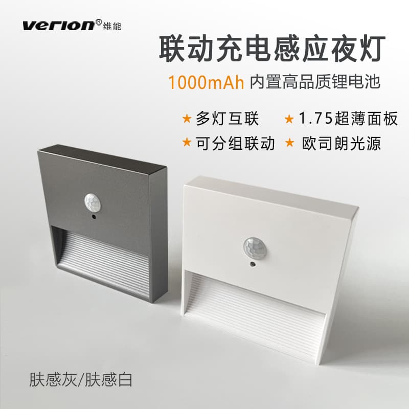 Rechargeable Motion Sensor Wall Light, Bedside Lamp, Camping Light, Night Light for Corridor/Bedroom/Step/Stair Tread Kick Plate