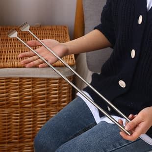 Stainless Steel Pen-Type Retractable Back Scratcher, Self-Help Itch Reliever, Back Scratcher Tool