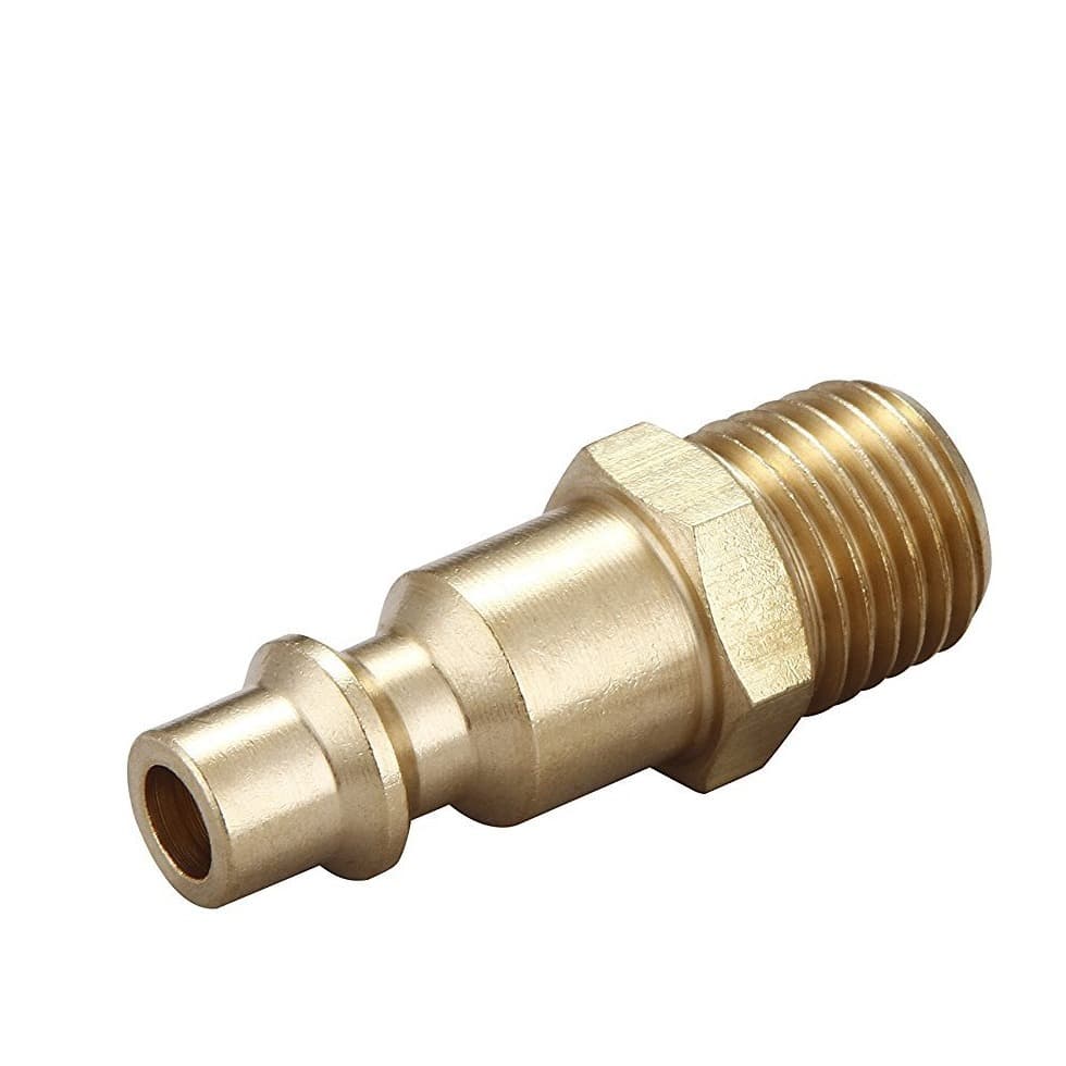 Brass American-style 1/4 NPT external thread quick insert
