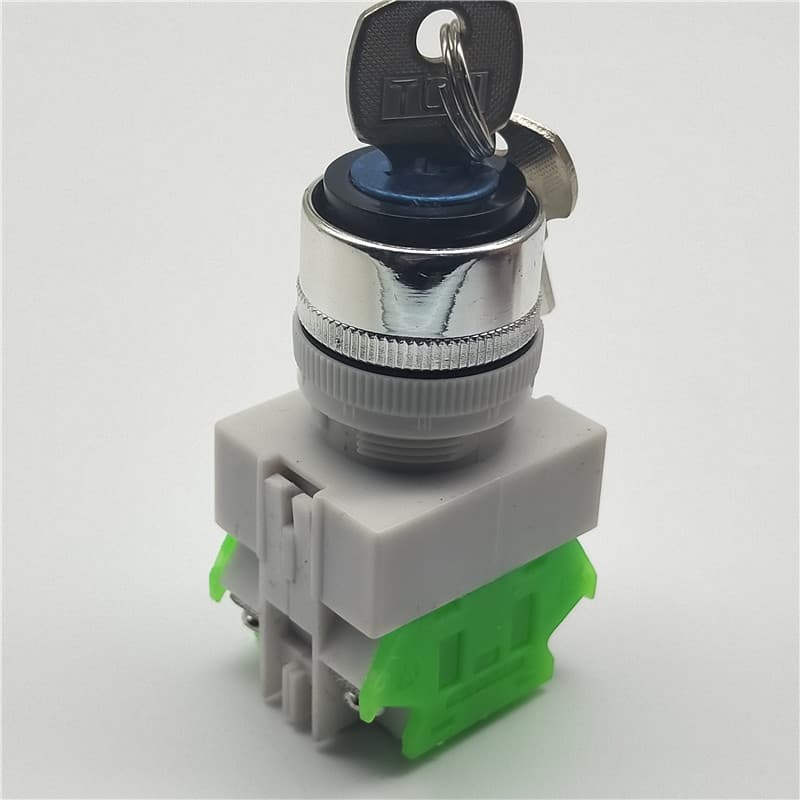 LAY7 LAY37-11Y/2 Keyless Rotary Selector Switch with Two Positions, Self-Locking, One On and One Off