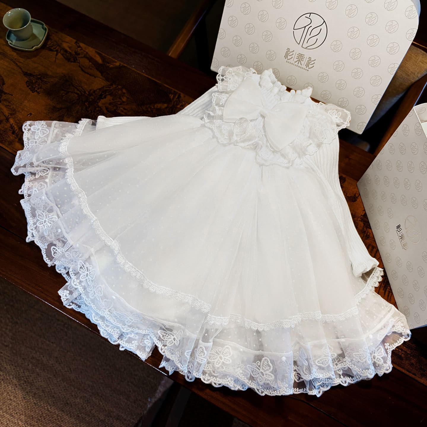 Baby gift box set, high-end baby practical gift, high-end baby princess dress, one-year-old gift
