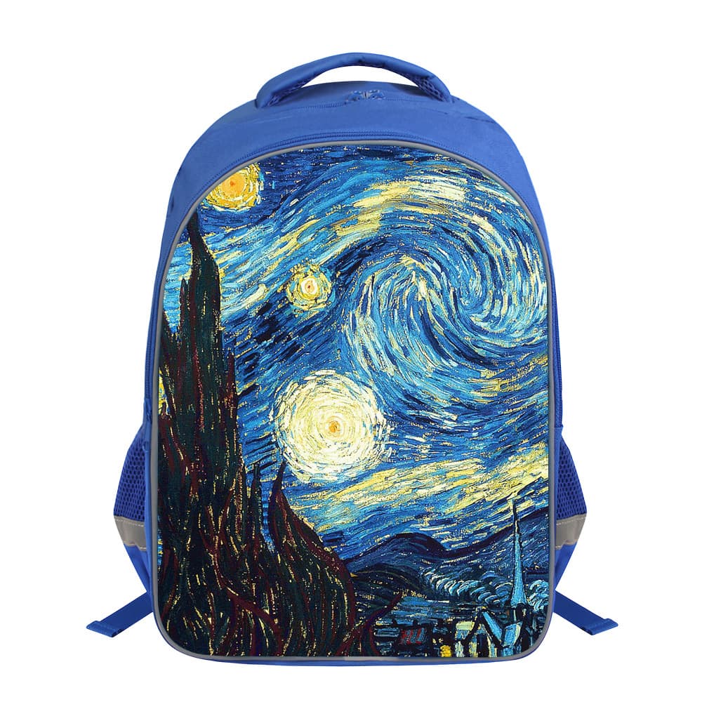 Customized hot-selling printed large-capacity multi-functional backpack with pictures. Value-for-money spine-protecting lightweight student backpack.