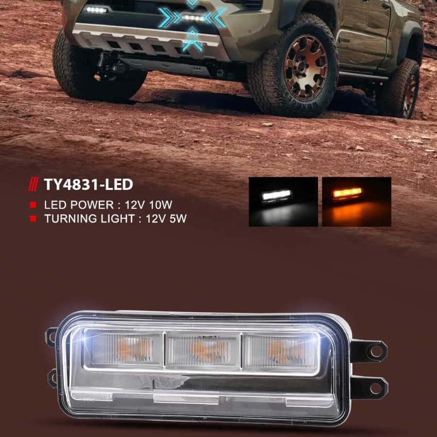 Compatible with Toyota 2024 Tacoma Front Fog Light Assembly LED Daytime Running Lights for Pickup