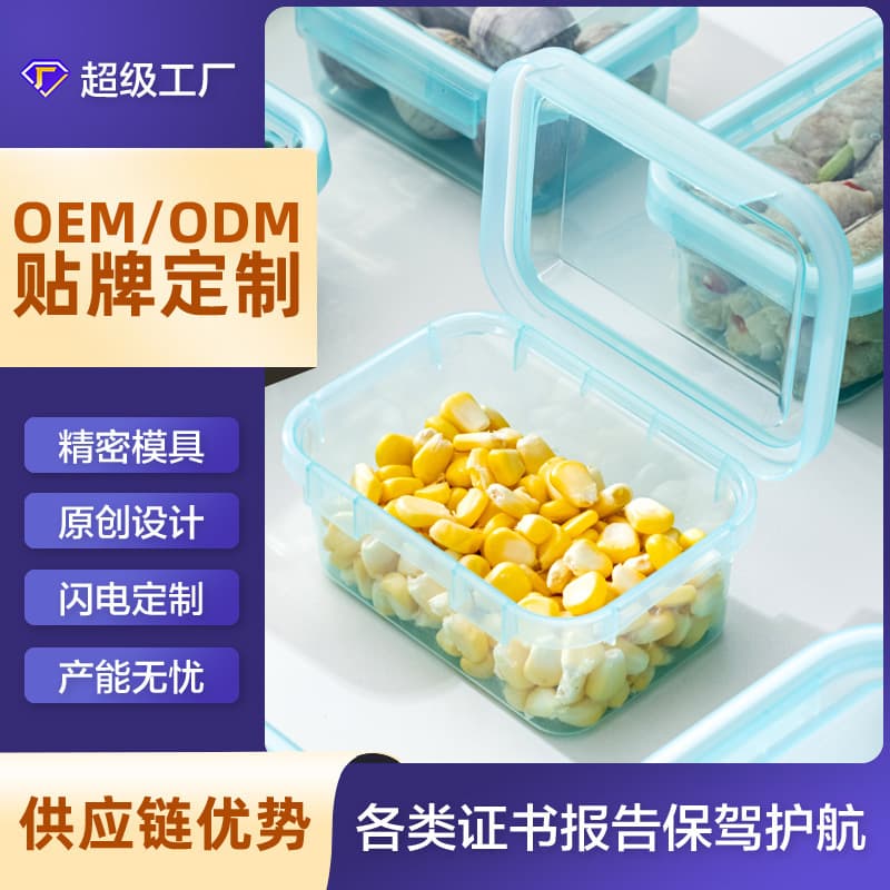 Custom Food Storage Box Refrigerator Organizer Spice Rice Portion Box Microwave Heating Freezer Sealed Lunch Box Bento Box