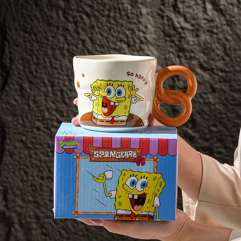 SpongeBob Ceramic Mug Cute Home Drinking Cup New Gift Birthday Gift Coffee Cup