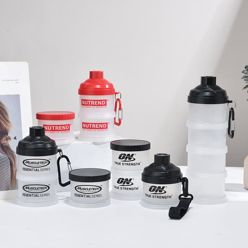 New Protein Powder Cup Fitness Protein Powder Container Small Plastic Portable Milk Powder Dispenser Box Wholesale