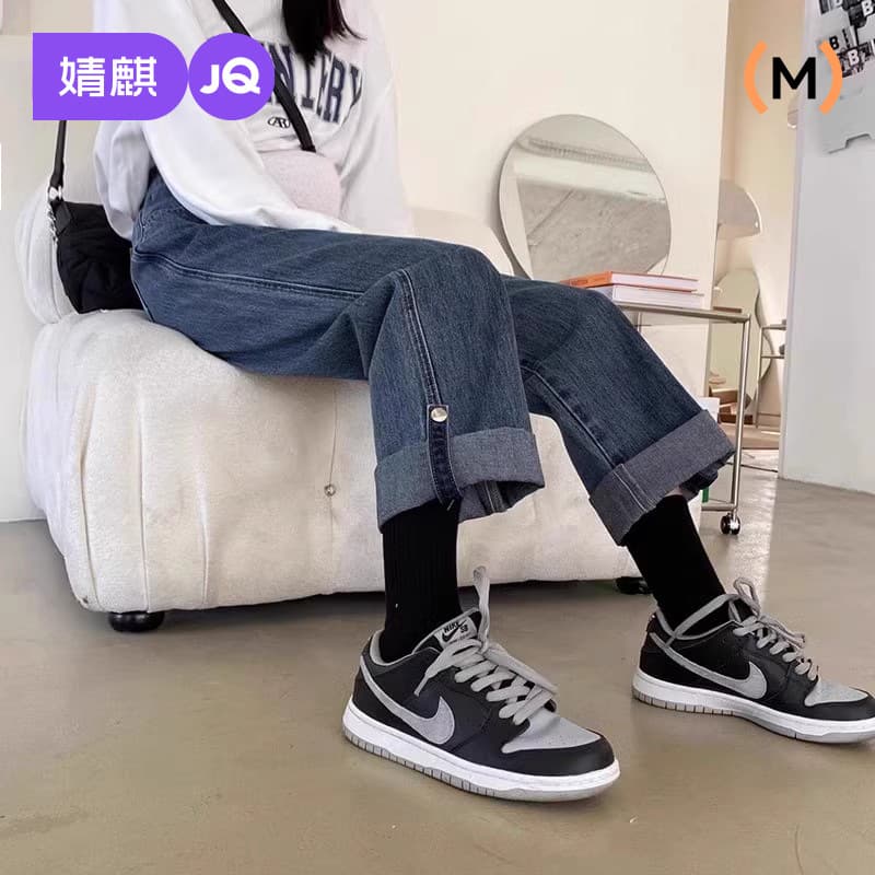 Jingqi Maternity Pants Autumn Winter Wide Leg Jeans Non-binding Belly Long Pants Fleece Lined Cigarette Pants Maternity Wear