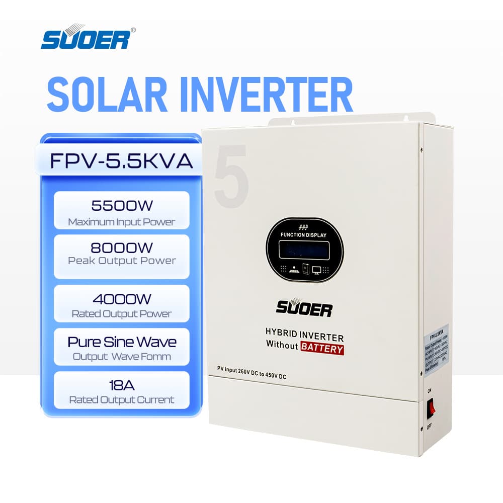 New 5.5KVA 7.5KVA 10KVA Single Output Pure Sine Wave Off-Grid Solar Inverter Without Battery