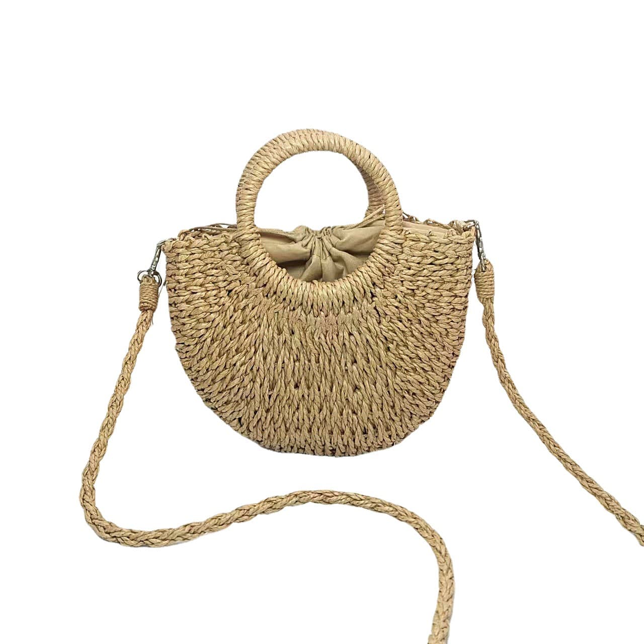 Spring Season Fresh Sweet Woven Ladies Handbag Grass Weaving Leather Goods Trendy Women's Tote Bag Straw Weave Handbag