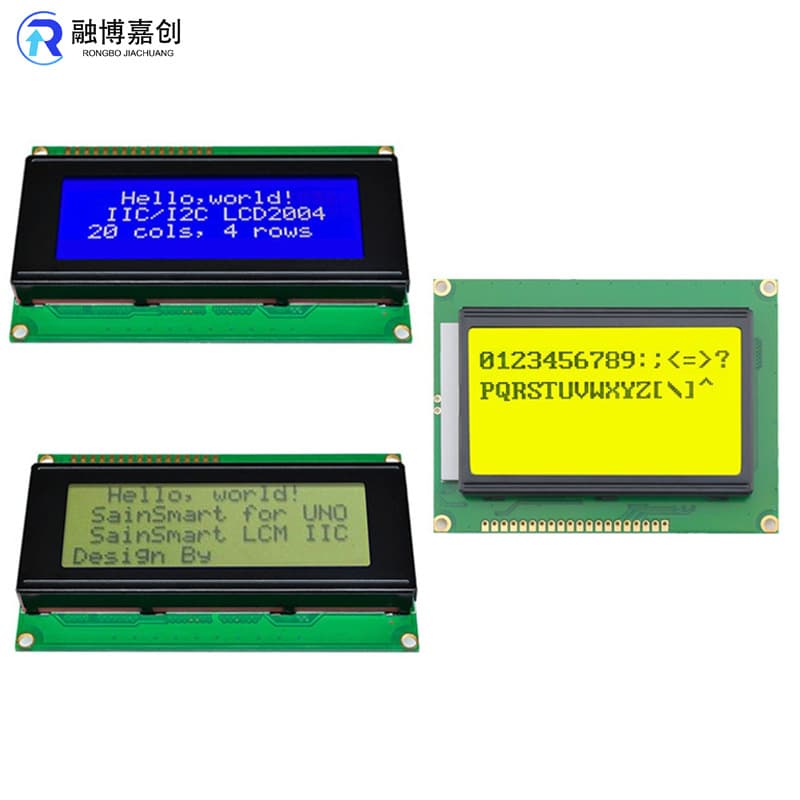LCD1602A 12864 2004 Blue Screen Yellow Black Screen IIC/I2C Backlight Display 3.3V 5V