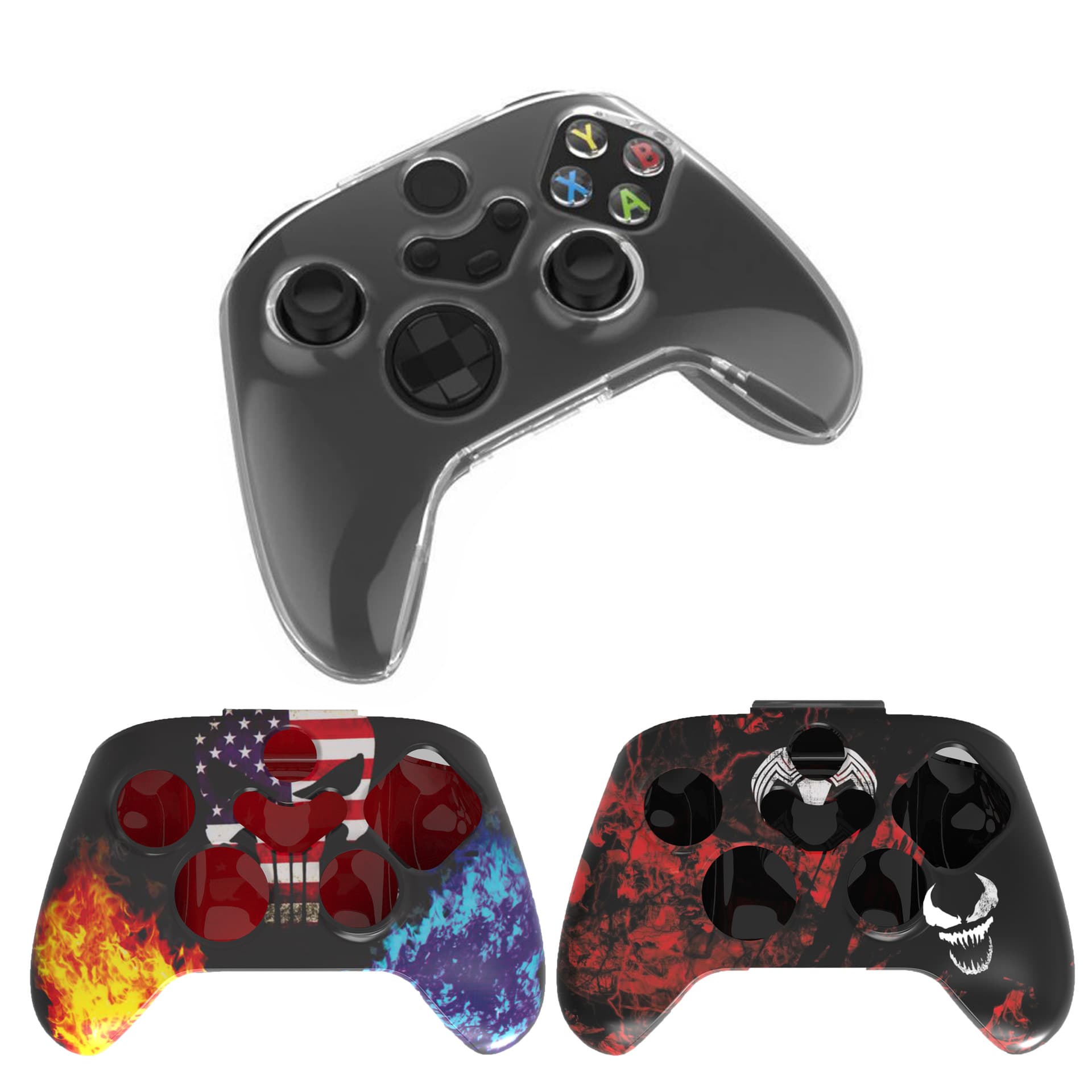 XBOX Crystal Shell, XSX Controller Protective Case, Xbox One S Crystal Cover, XBOX Game Accessories