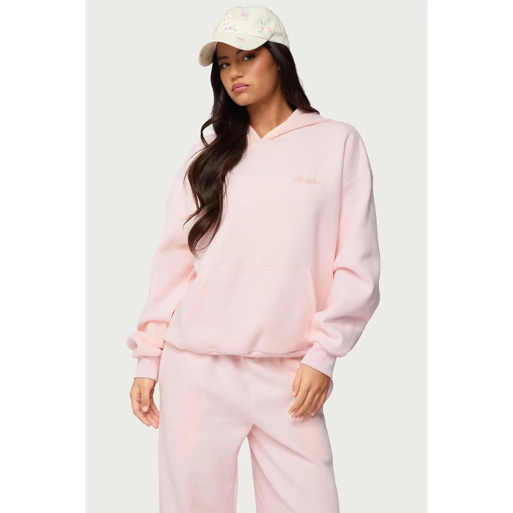 Foreign trade cross-border 2026 new pullover printed hooded fashion sweatshirt casual suit slim and versatile two-piece set