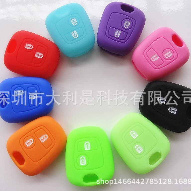 Car Key Case Silicone Cover for Peugeot 206 307 Citroen 2-Button Folding Key Clearance Sale
