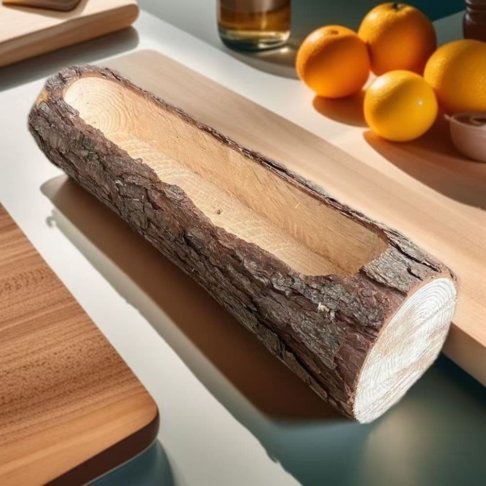 Wooden Trough Planter Succulent Log Flower Pot Solid Wood Hanging Wooden Trough Tianya Popular Photography Prop