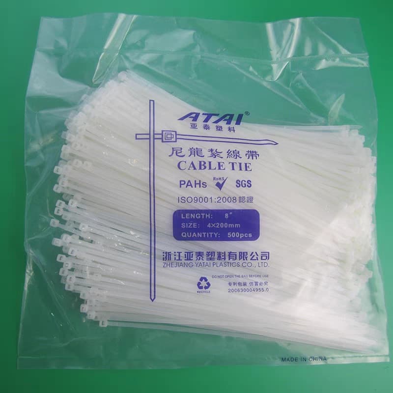 Yatai brand C-grade nylon cable ties 3/4/5/6/8X100/120/150/200/250/350/400/450