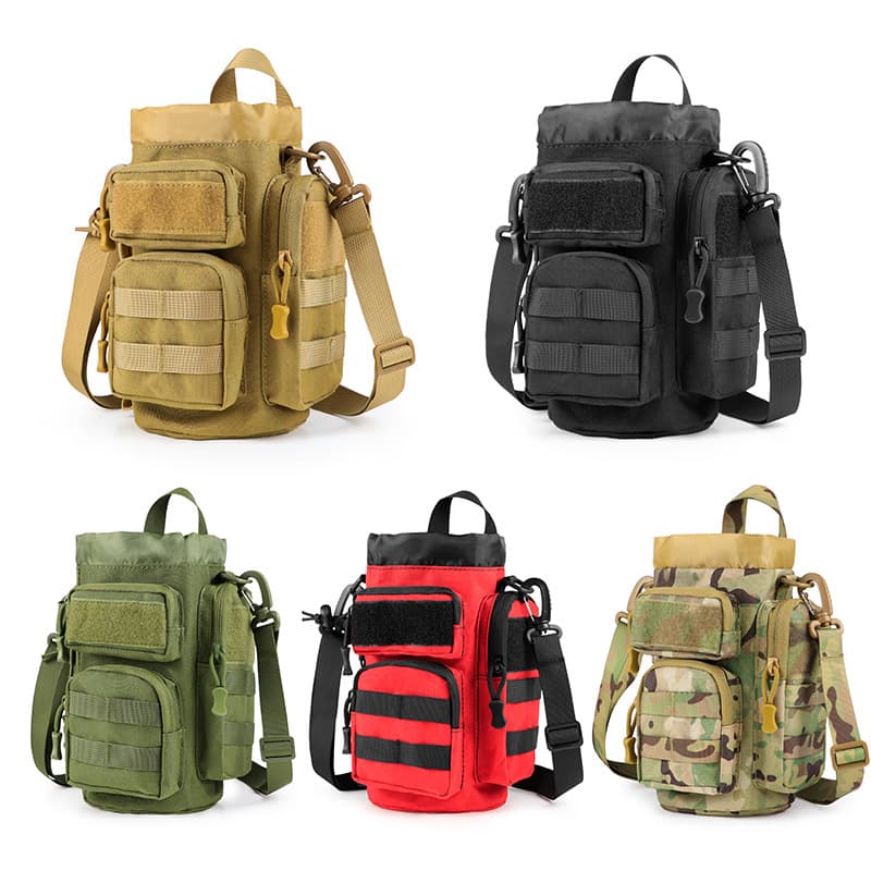 Outdoor Water Bottle Pouch 2L Multifunctional Portable Bottle Holder Insulated Cup Sleeve Tactical Water Bottle Bag Large Capacity Phone Pouch