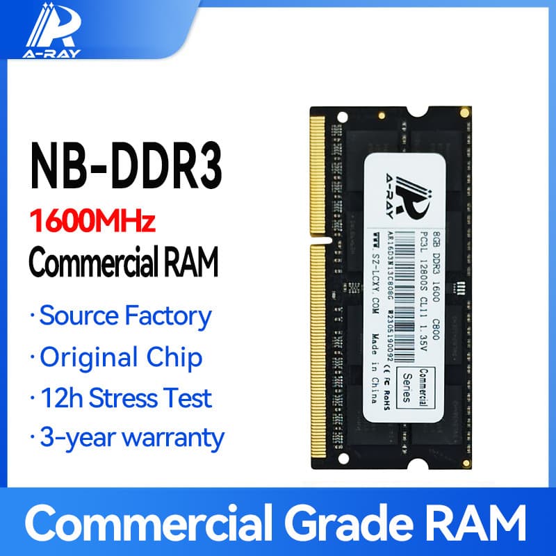 A-RAY Commercial Grade d3 2GB Laptop RAM 4GB NB DDR3 8GB 1600