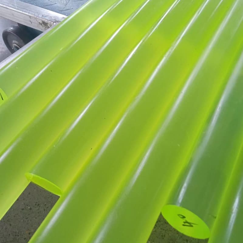 Solid low-temperature resistant polyurethane wear-resistant silicone rods, one meter in stock, PU rods, polyurethane rods, pressed long, high resilience.