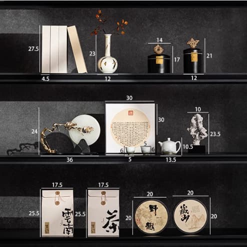 Yi Bei Zi New Chinese Tea Room Study Designer Combination Soft Decoration Display, Ceramic Soft Decoration Showroom Decoration