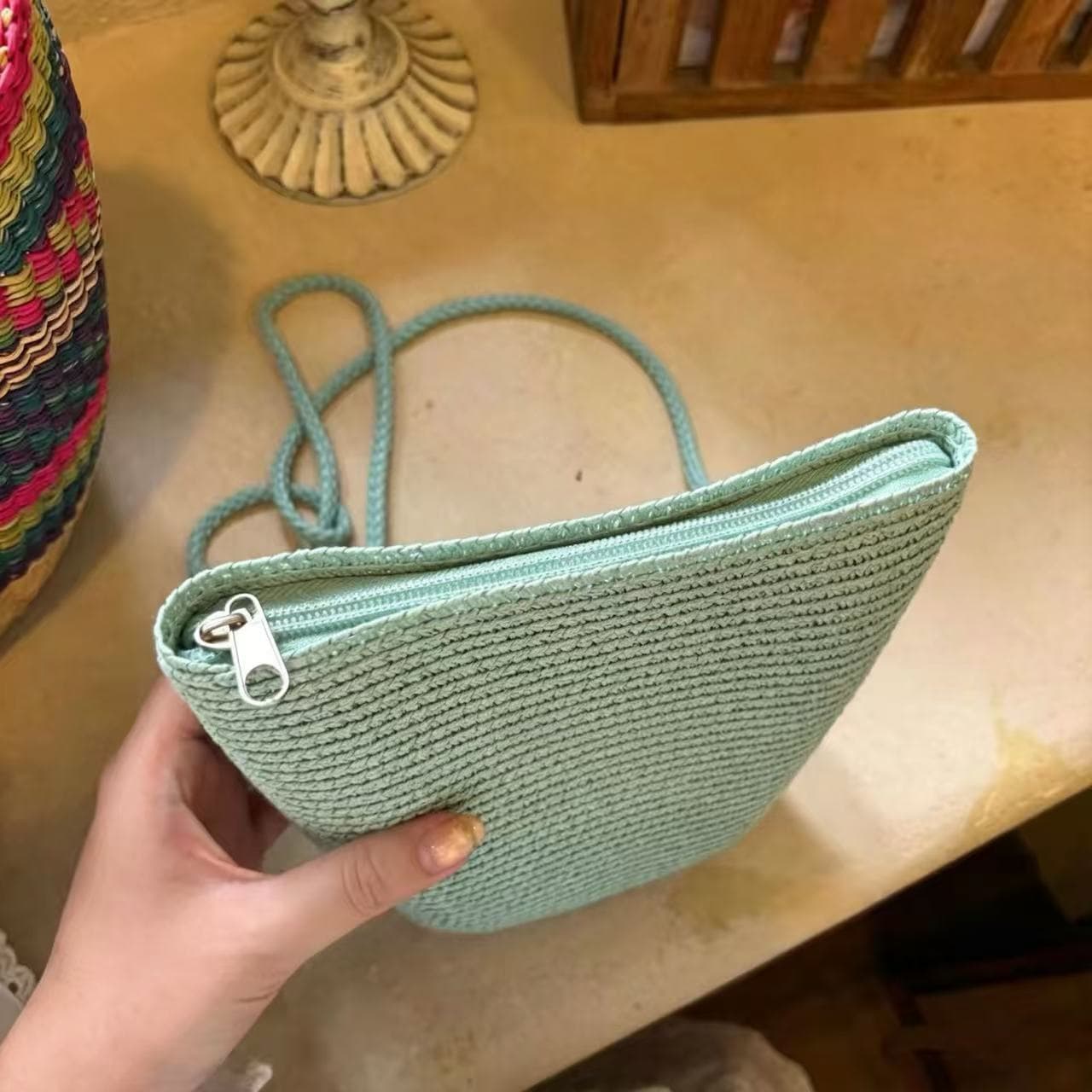 Summer DIY Handbag Coin Purse Woven Bag Mini Casual Crossbody Bag Handbag Phone Bag for Cross-Border
