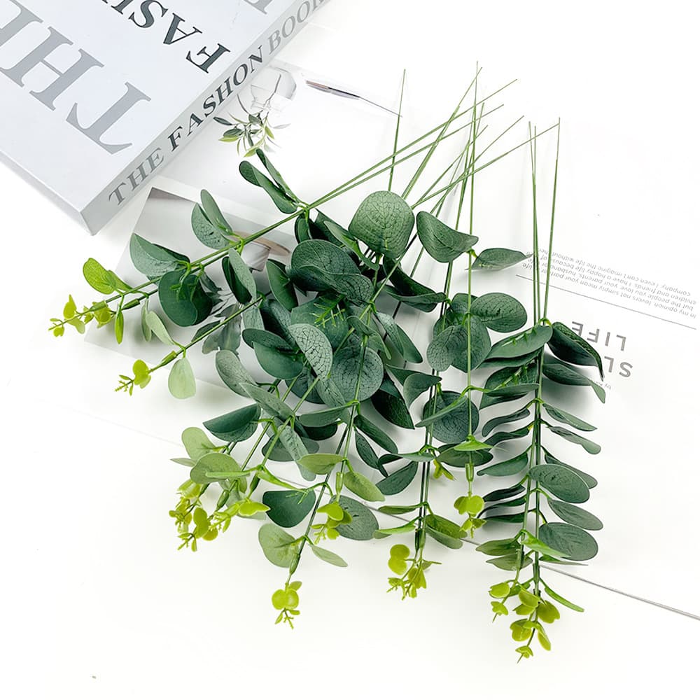 Forest small eucalyptus leaves, money leaf fake flowers, diy garland corsage, bouquet, accessories, floral green plant props, flowers