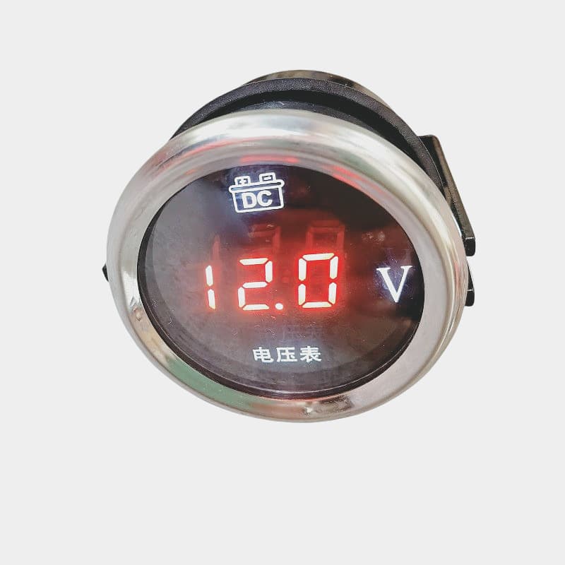Harvester Digital Electronic Voltmeter Round with Plug Truck 12V 24V Universal Agricultural Machinery Engineering Vehicle