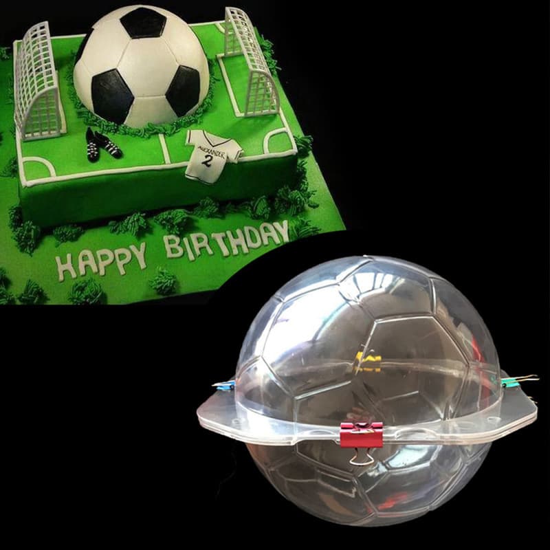 DIY handmade creative transparent plastic PC football chocolate mold fondant cake baking mold cake tools