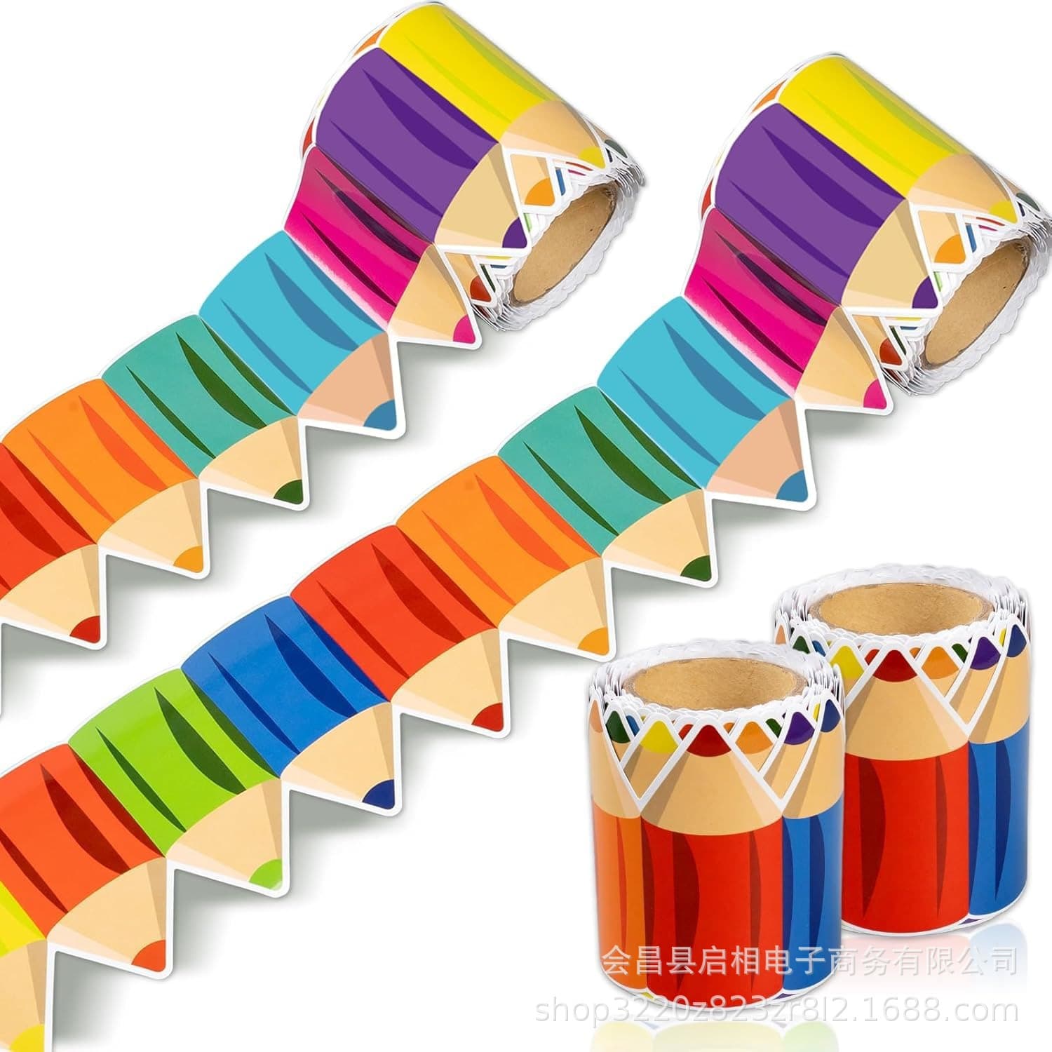 10m/Roll Wholesale Roll Pencil Blackboard Sticker Room Border Decorative Adhesive Sticker for Crafts