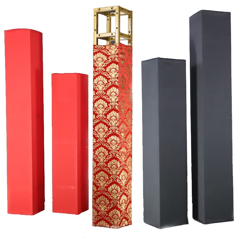 Wedding milk silk truss covers, stage setup decorations, pillar wrapping cloth, and Chinese wedding gilded fabric props.