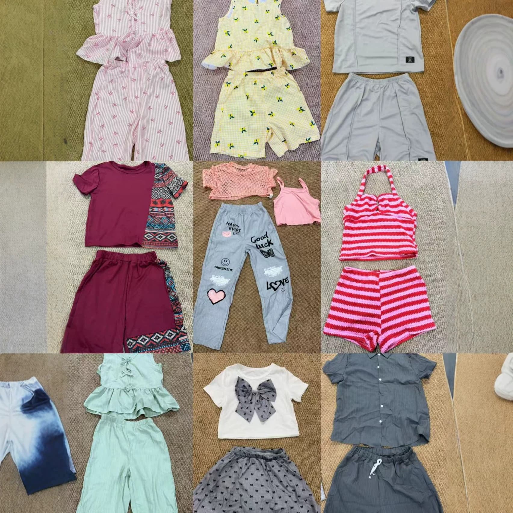 Spring/Summer SHEIN KIDS Export Children's Clothing Cute Boys and Girls Sets Dresses Shirts Mixed Lot End-of-Line Wholesale