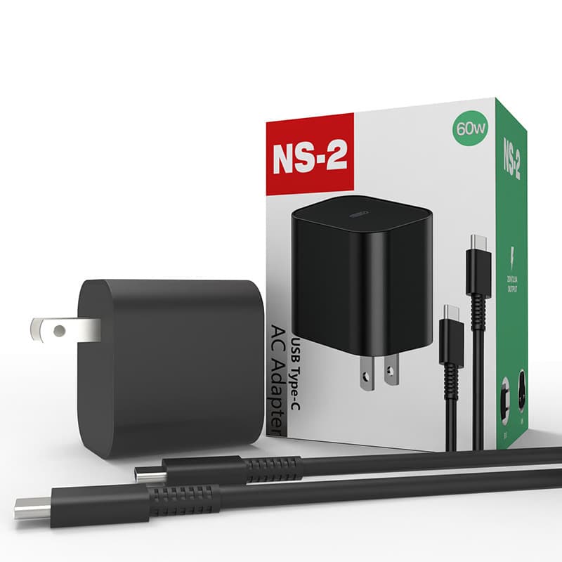 Switch 2 Charger with Charging and Screen Casting, 60W Power Supply, PD Protocol Switch 2 Power Adapter