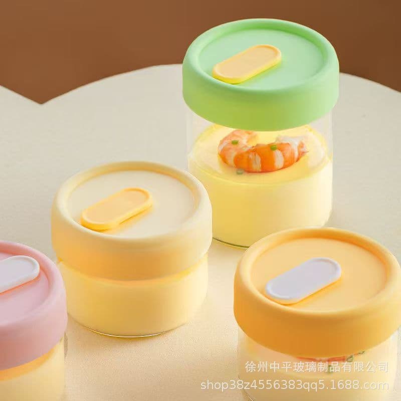Factory-Exclusive High-Borosilicate Oat Cup with Lid, Sealed, Heat-Resistant Breakfast Smoothie Glass Cup, Fruit Cup