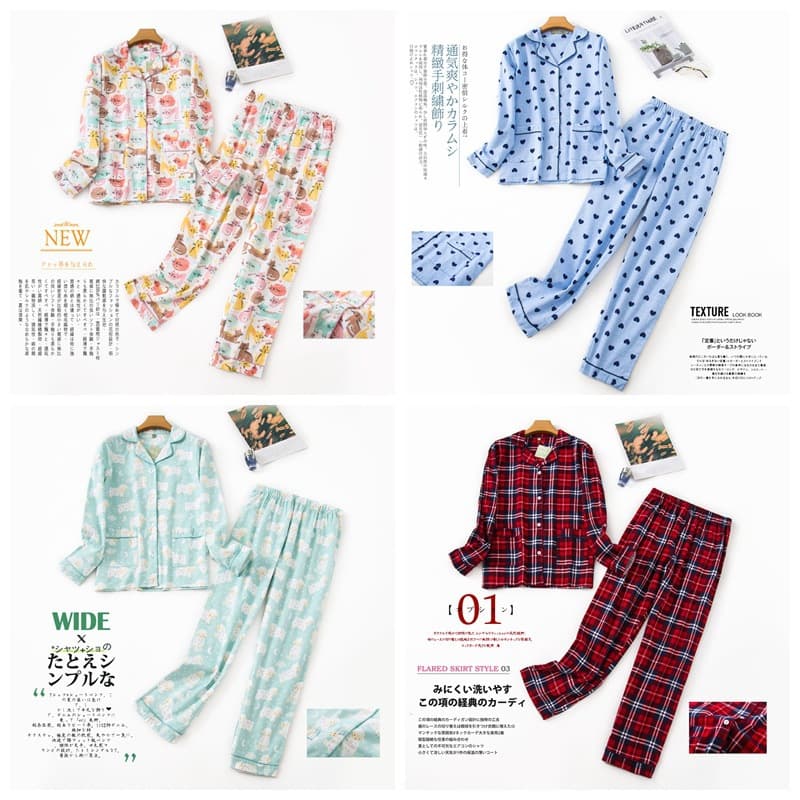 【Drop Shipping Order】【Large/Small Size】Set Cross-Border Winter Cotton Plus Velvet Women's Plus Size Pajamas Homewear