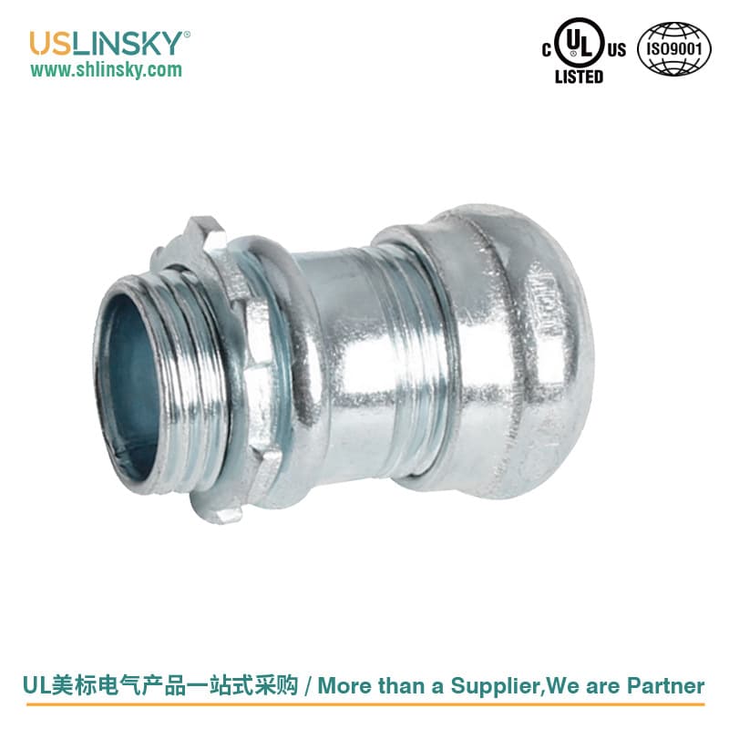 USLINSKY American Standard UL Galvanized Connector, American Style Bottom Box for EMT/RMC Conduit, Flexible Metal Conduit Fittings EC231