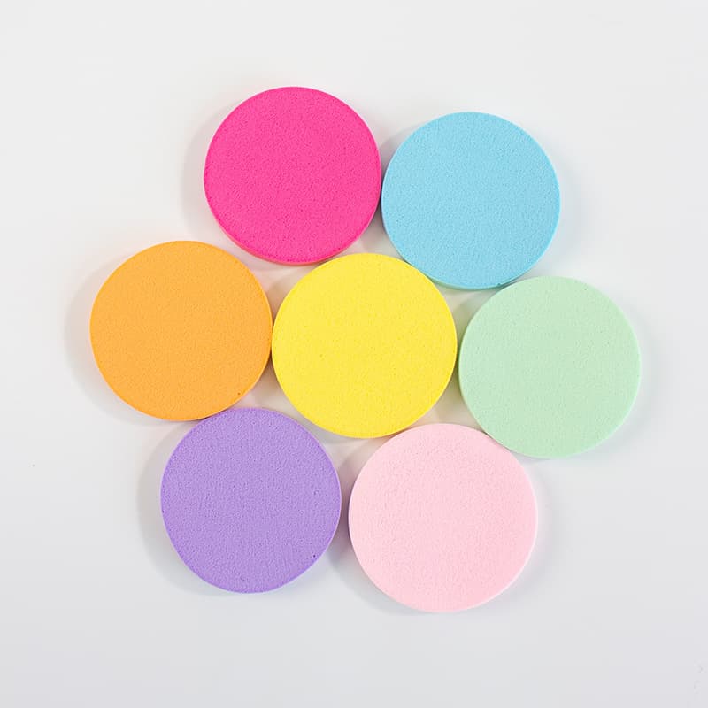 Foreign Trade Small Powder Compact Puff Dual-Dry-Wet Small Round Makeup Remover Cotton Makeup Tool Latex Puff Wholesale Setting