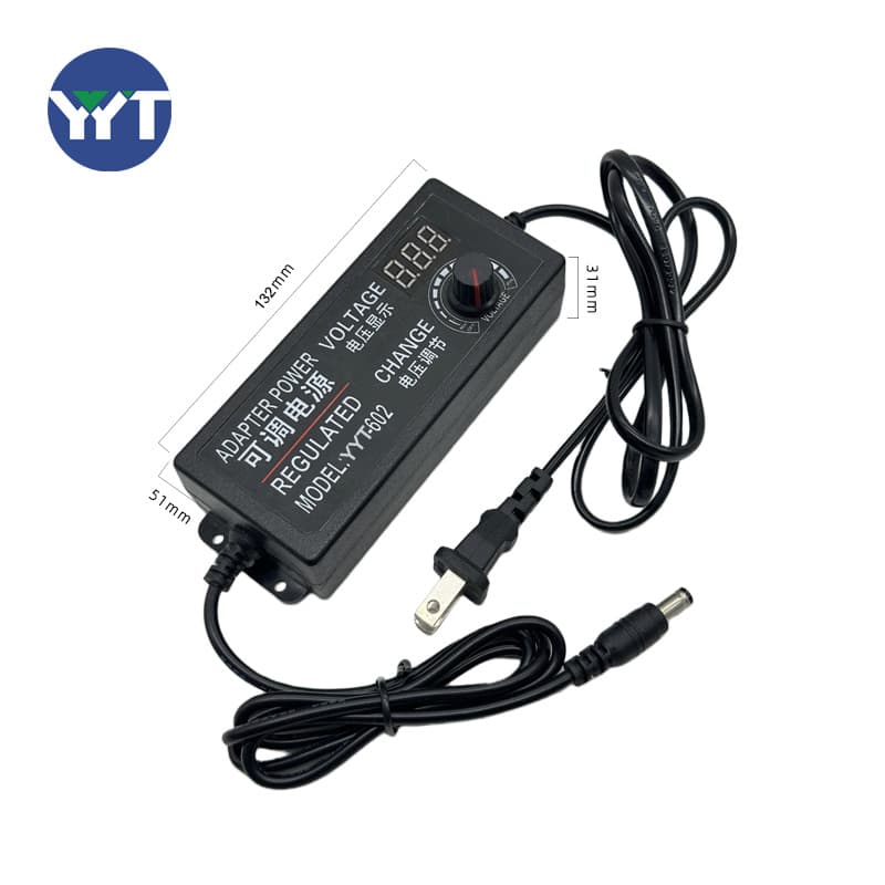 96W Adjustable Power Adapter 12-24V Multi-Function Laptop Power Supply with 7 Adjustable Voltage Levels for LED Strips