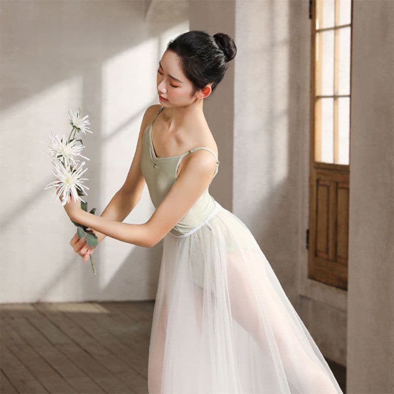 Dance gymnastics uniform for girls, halter top, high hip shaping uniform for arts exams, ballet professional practice leotard