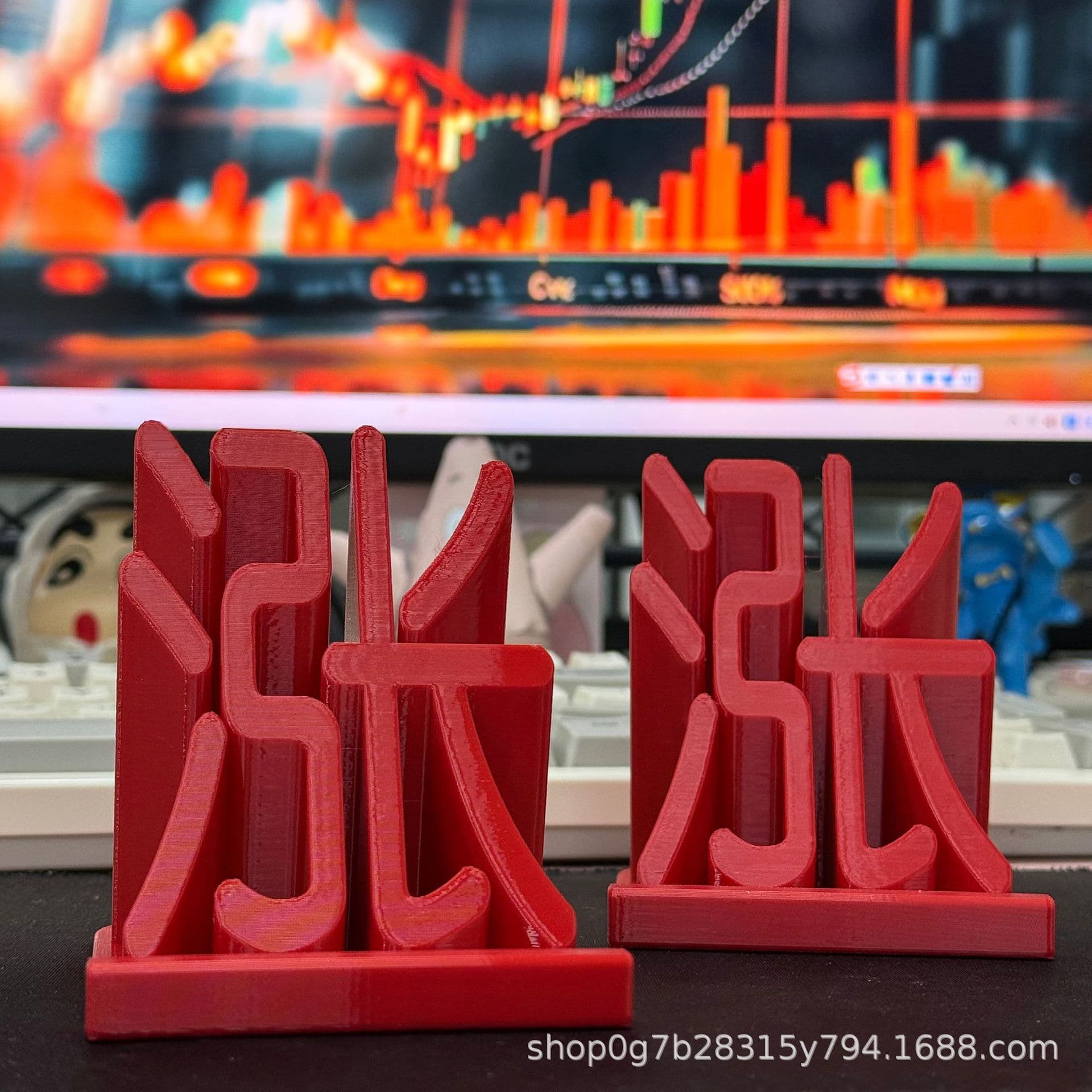 3D Printed Stock Market Limit-Up Creative Phone Stand Desktop Ornament Decoration Fun Shape Stress Relief for Investors