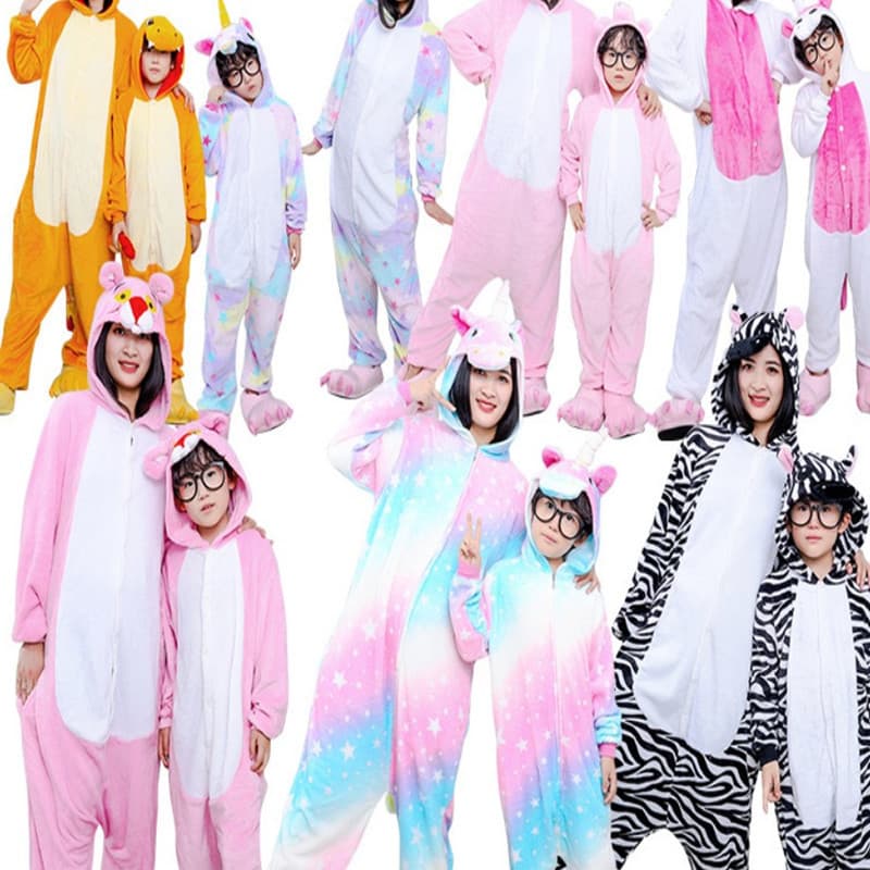 Autumn/Winter Cute Cartoon Children's Rilakkuma Romper Pajamas, Cheshire Cat and Dragon, Unisex Couple Home Wear Flannel