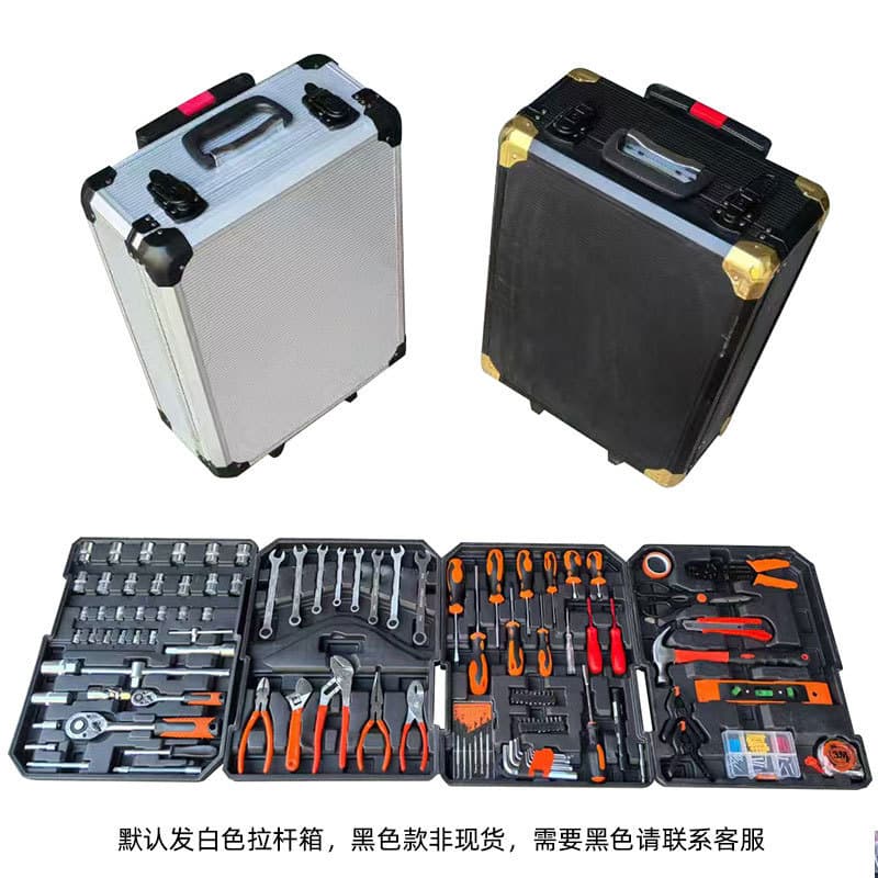 Cross-border Export 187-Piece Tool Set Household Repair Tools Portable Multi-layer Trolley Tool Box